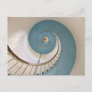 Spiral Staircase of Lyngvik Lighthouse Postcard