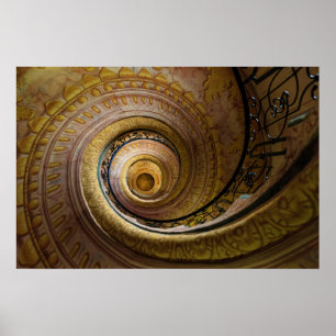 Spiral Staircase Pattern Poster