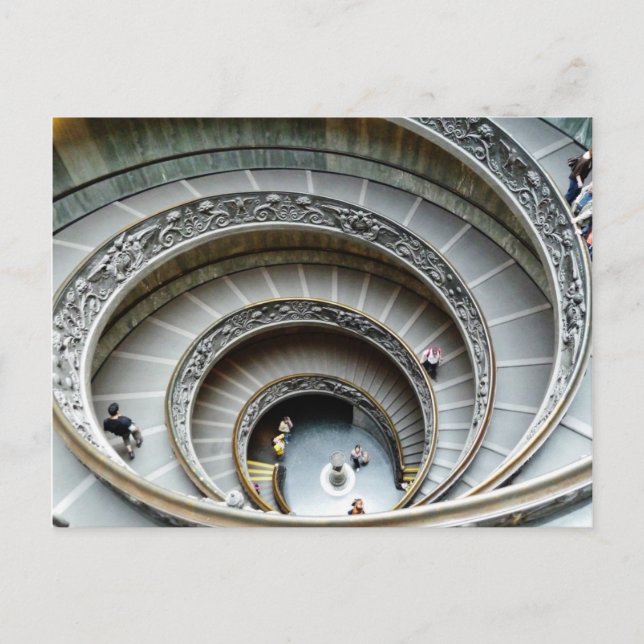 Spiral Staircase, Vatican Museum, Postcard (Front)