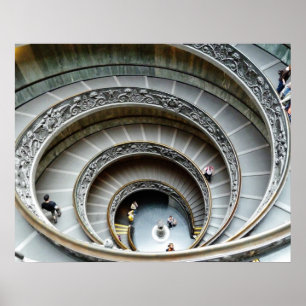 Spiral Staircase, Vatican Museum, Poster