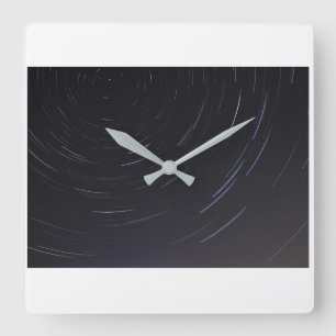 Spiral Star Square Wall Clock