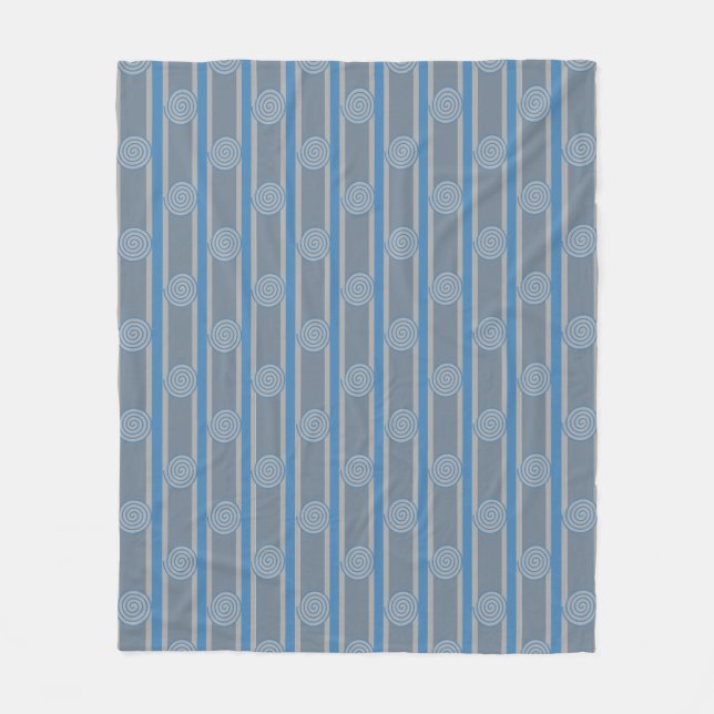Spiral Striped Fleece Blanket (Front)