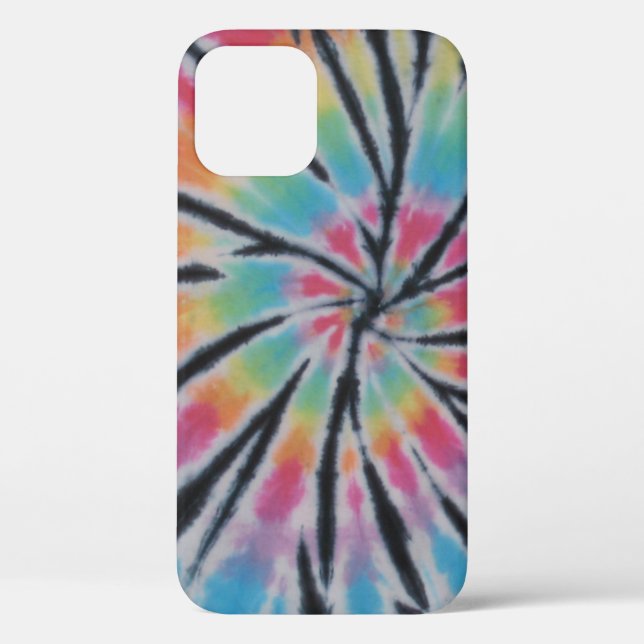 Spiral Swirl Pastel Rainbow Tie Dye Case-Mate iPhone Case (Back)