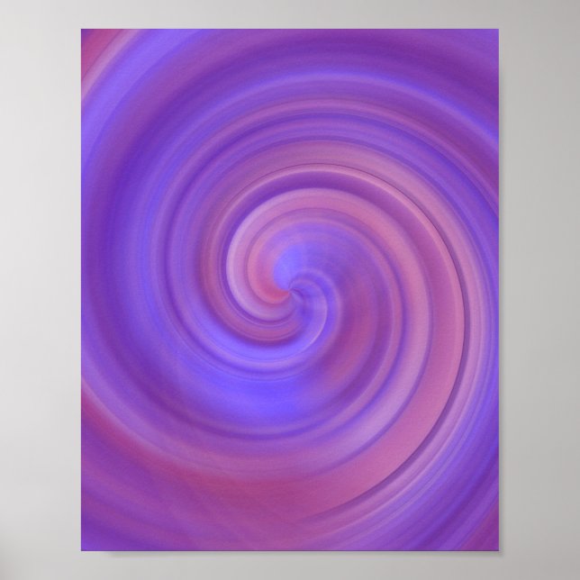 Spiral Swirl - Pink Purple  Poster (Front)