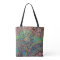 spiral tree and circles tote bag