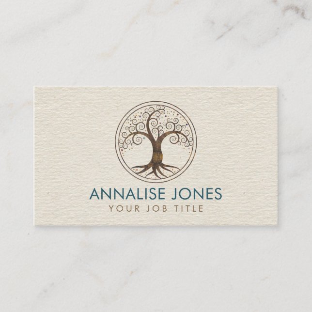 Spiral Tree of life - Yggdrasil Business Card (Front)