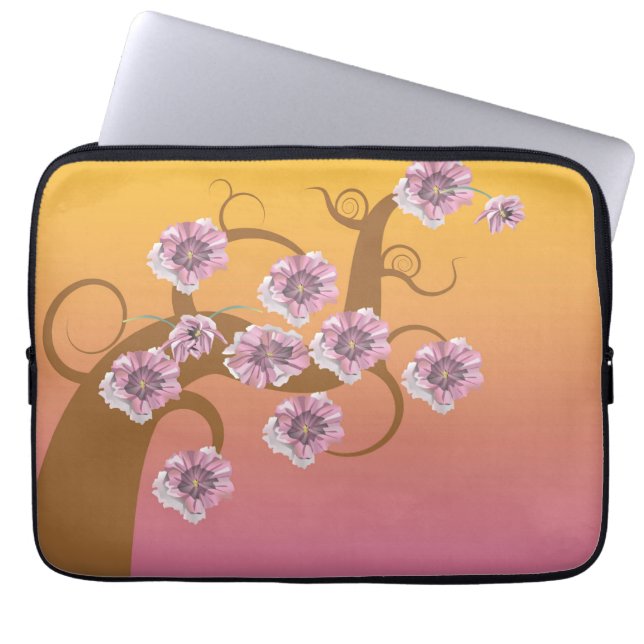 Spiral Tree With Flower 13" Notebook Cover (Front)