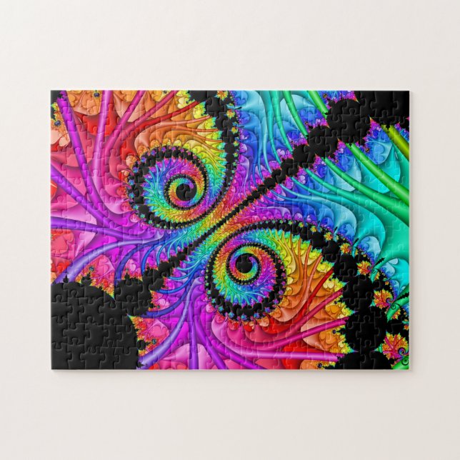 Spiral Twins Fractal Art Puzzle (Horizontal)