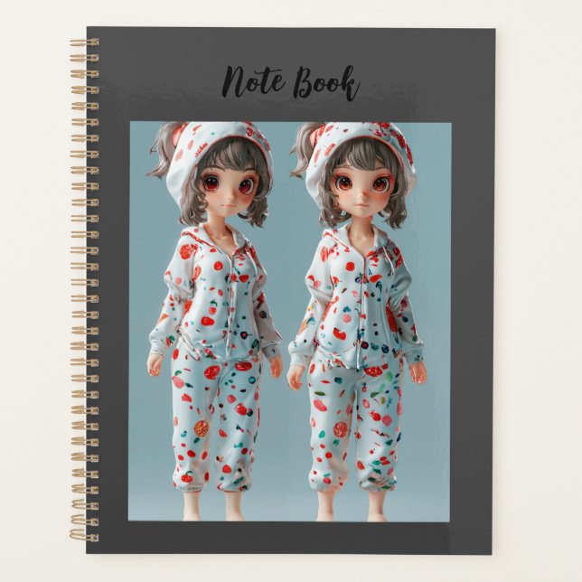 Spiral two cute girls Photo Planner (Front)