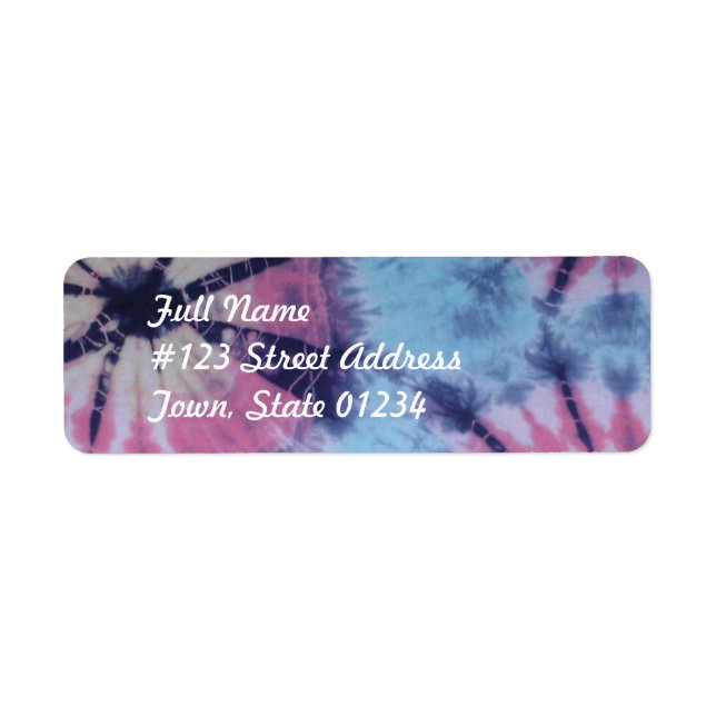 Spiral Tye Dye Mailing Labels (Front)