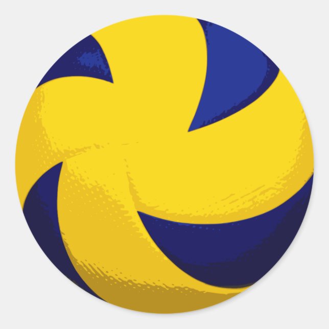 Spiral Volleyball Stickers (Front)
