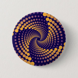 Spiral Vortex pattern 6 Cm Round Badge