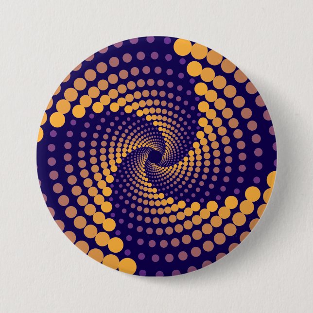 Spiral Vortex pattern 7.5 Cm Round Badge (Front)