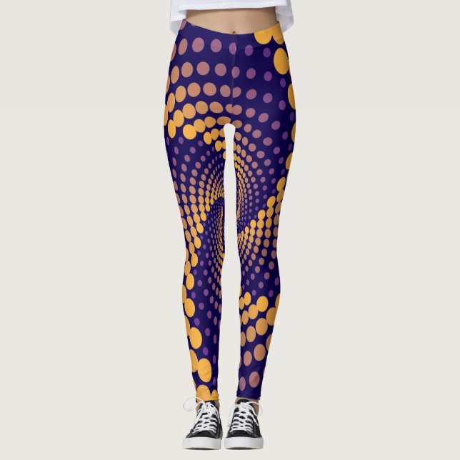 Spiral Vortex pattern Leggings (Front)