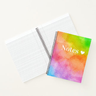 Spiral water colour tie dye Notebook