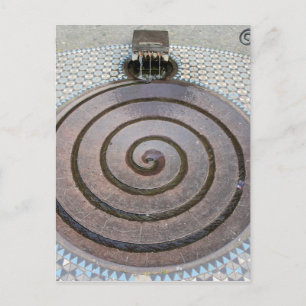 Spiral Water Fountain - Koln, Germany Postcard