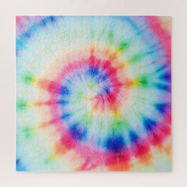 Spiral watercolor: organic artistic dirty art jigsaw puzzle (Vertical)