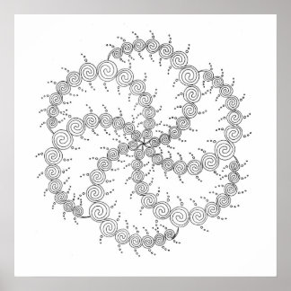 Spiral Wheel III Poster
