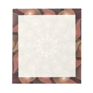 Spiral Wings, Modern Abstract Colourful Fractal Ar Notepad