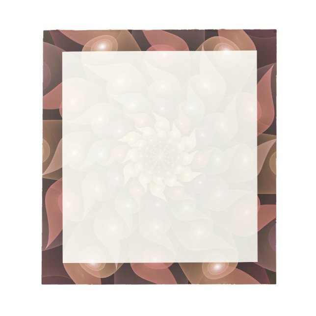 Spiral Wings, Modern Abstract Colourful Fractal Ar Notepad (Front)