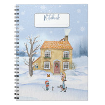 Spiral Winter Theme Notebook