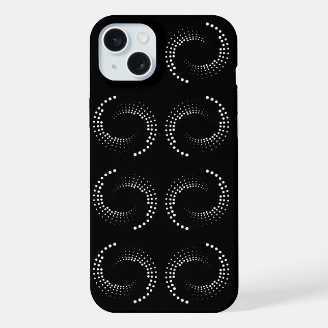 spiral with white circles iPhone case (Back)