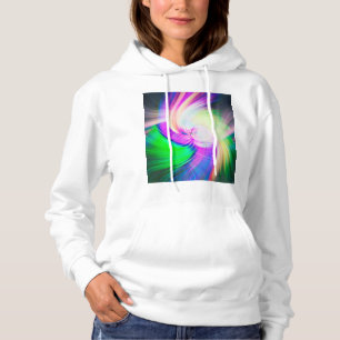 SPIRALFLUO - Psychedelic Colourful Modern Fractal  Hoodie