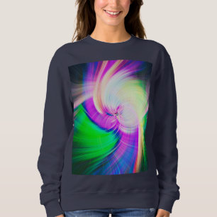 SPIRALFLUO - Psychedelic Colourful Modern Fractal  Sweatshirt