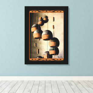 Spiralled Clay Wind Chimes Still Life Canvas Print
