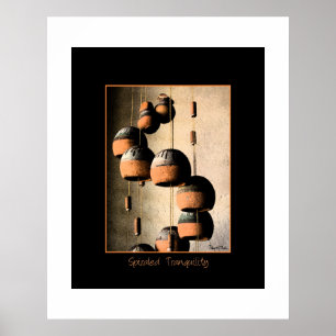 Spiralled Clay Wind Chimes Still Life Poster