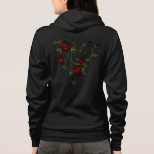 Spiralled Splendour: A Rose Vine Tale Hoodie