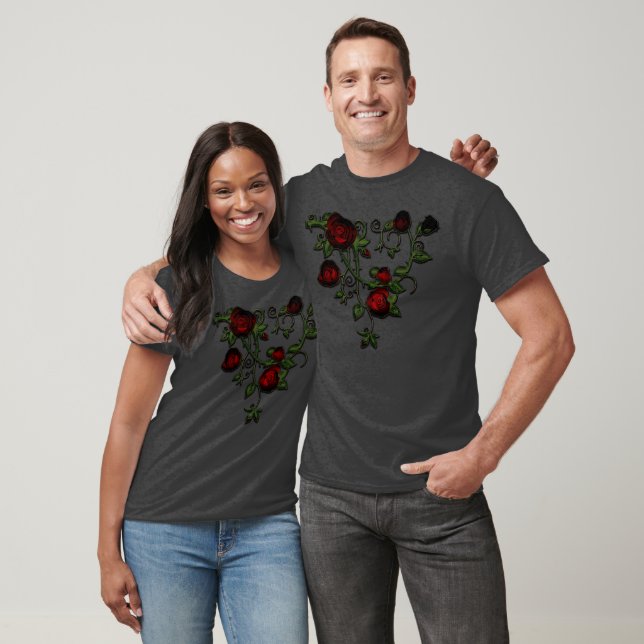 Spiralled Splendour: A Rose Vine Tale T-Shirt (Unisex)