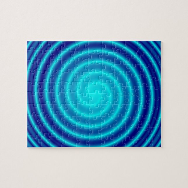 Spiralling Blue Vertigo Jigsaw Puzzle (Horizontal)
