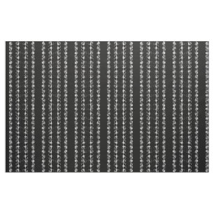 Spirals and Swirls Black and White Pattern Fabric