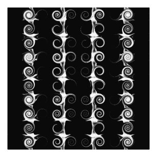 Spirals and Swirls Black and White Pattern Photo Print