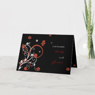Spirals & Flowers Wedding Invitation Announcement2