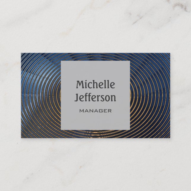 Spirals Pattern Grey Contemporary Business Card (Front)