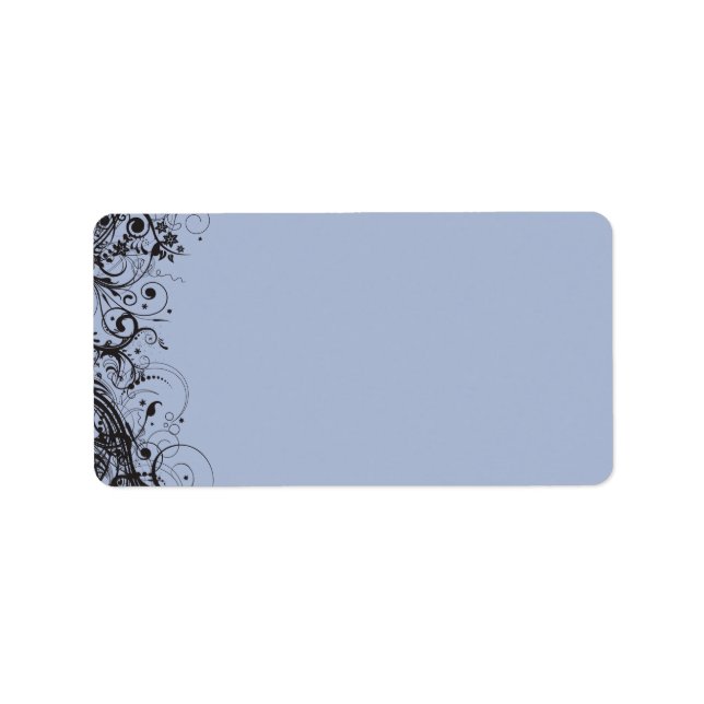 SPIRALS & STARS Wedding Invitation Return Address Label (Front)