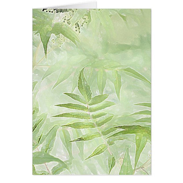 Spirea Leaves - Digital Art Card (Front)