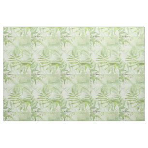 Spirea Leaves Digital Art Fabric