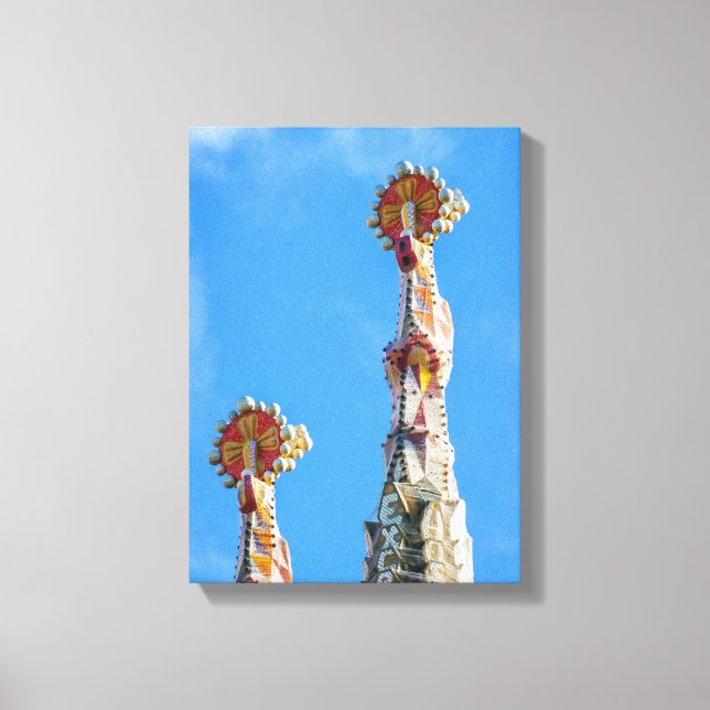 Spires of La Sagrada Familia in Barcelona, Spain Canvas Print (Front)