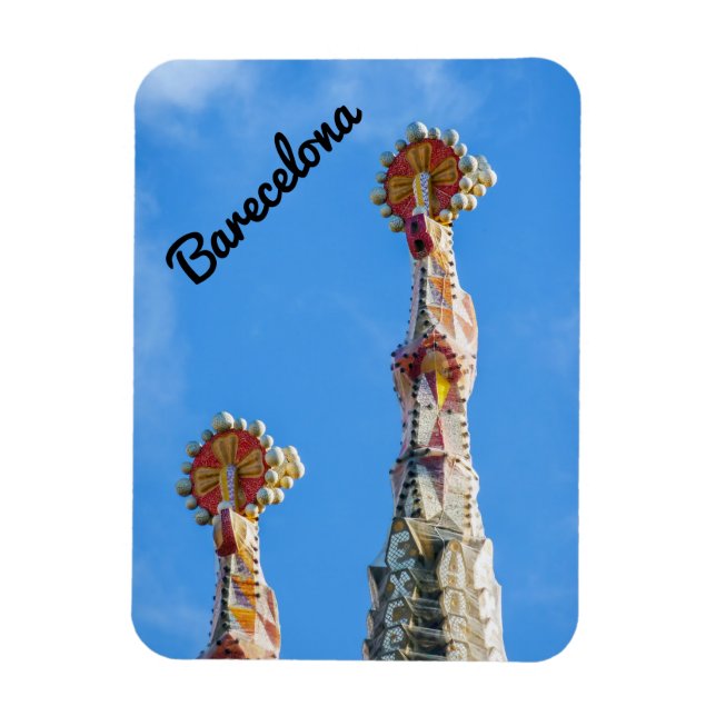 Spires of La Sagrada Familia in Barcelona, Spain Magnet (Vertical)