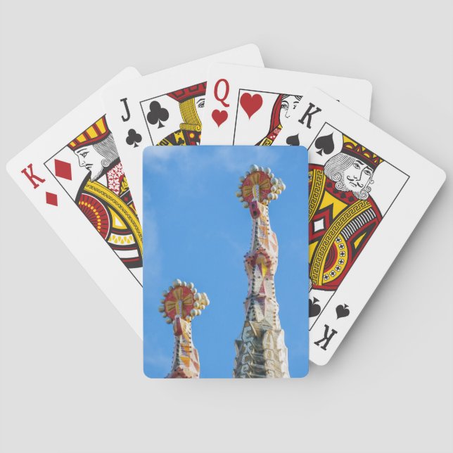 Spires of La Sagrada Familia in Barcelona, Spain Playing Cards (Back)