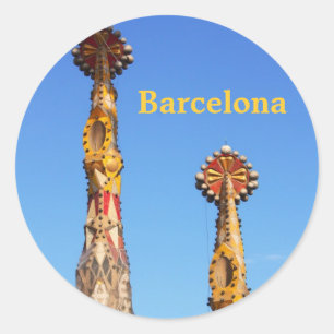 Spires of Sagrada Familia Classic Round Sticker
