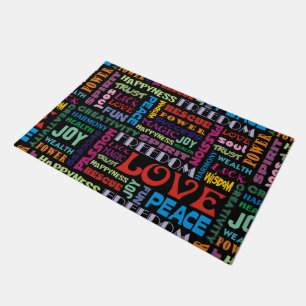 Spirit Affirmations of life multi coloured Doormat