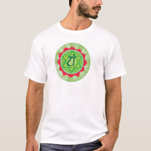 Spirit Anahata Chakra Men's Basic T-Shirt, White T-Shirt