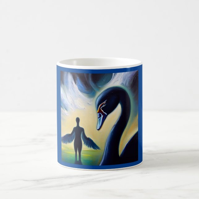 Spirit Animal Black Swan 4 Coffee Mug (Center)