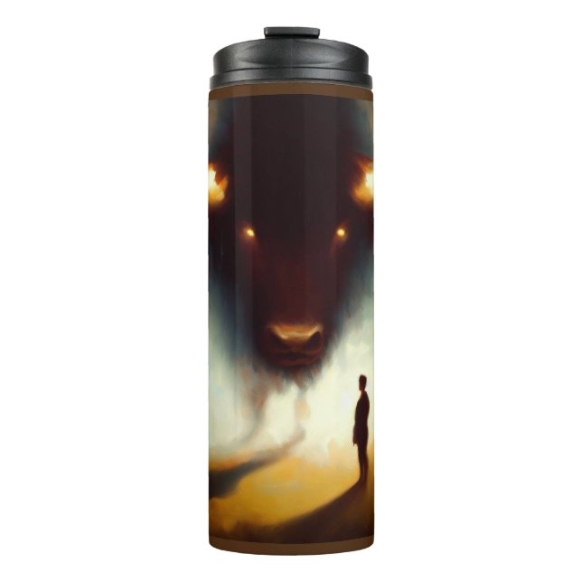 Spirit Animal Buffalo 1 Thermal Tumbler (Front)