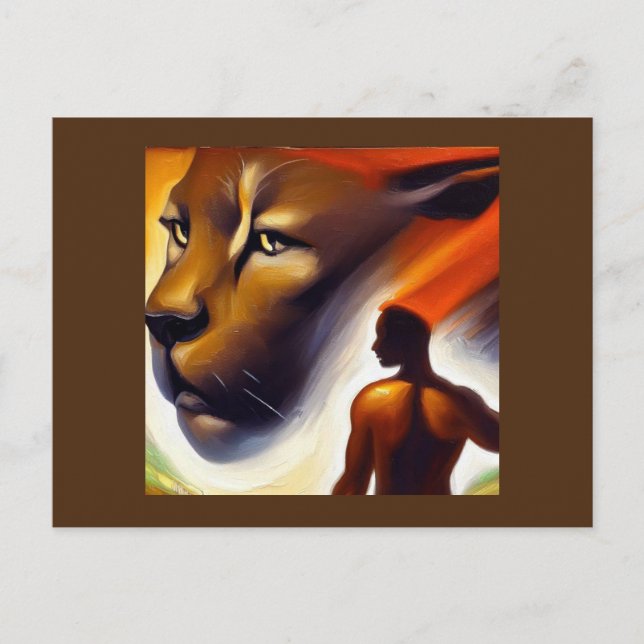 Spirit Animal Cougar 2 Postcard (Front)