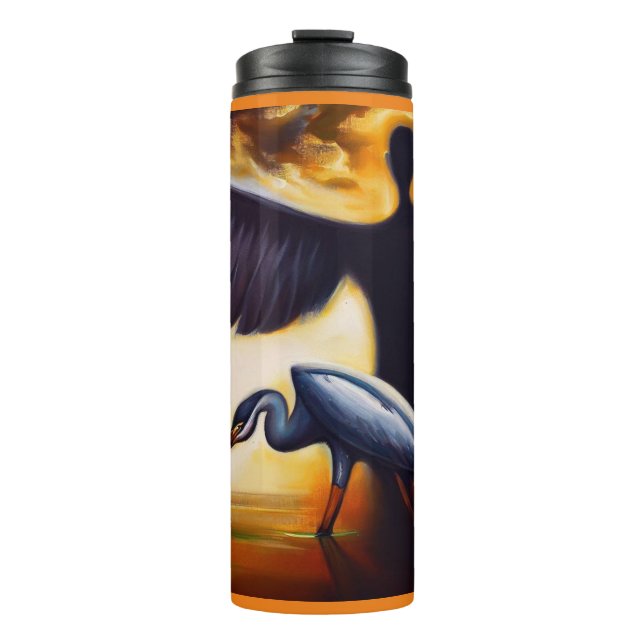 Spirit Animal Heron 3 Thermal Tumbler (Front)